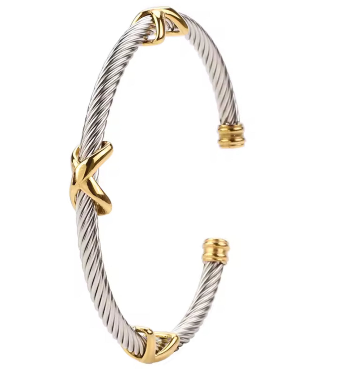 Designer Inspired twisted Stainless Steel Cuff Bracelet
