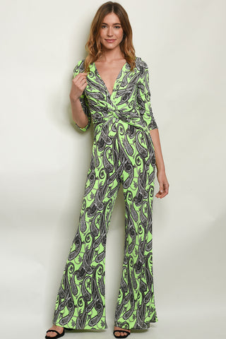 Picture of NEON GREEN AND BLACK JUMPSUIT