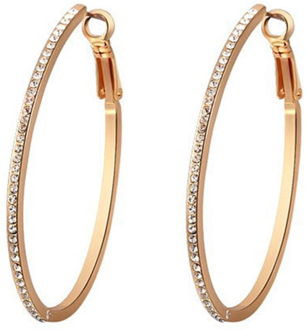 Picture of LUCKY CIRCLE HOOP ROSE GOLD EARRINGS
