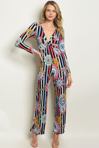 Picture of Beautiful  Fitted Multicolor Long Sleeve Jumpsuit