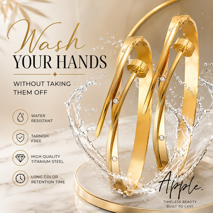 Designer Inspired Gold Nail Cuff Bracelet