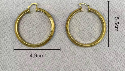 Designers Inspired 18K Gold  Plated  Hoop Earrings
