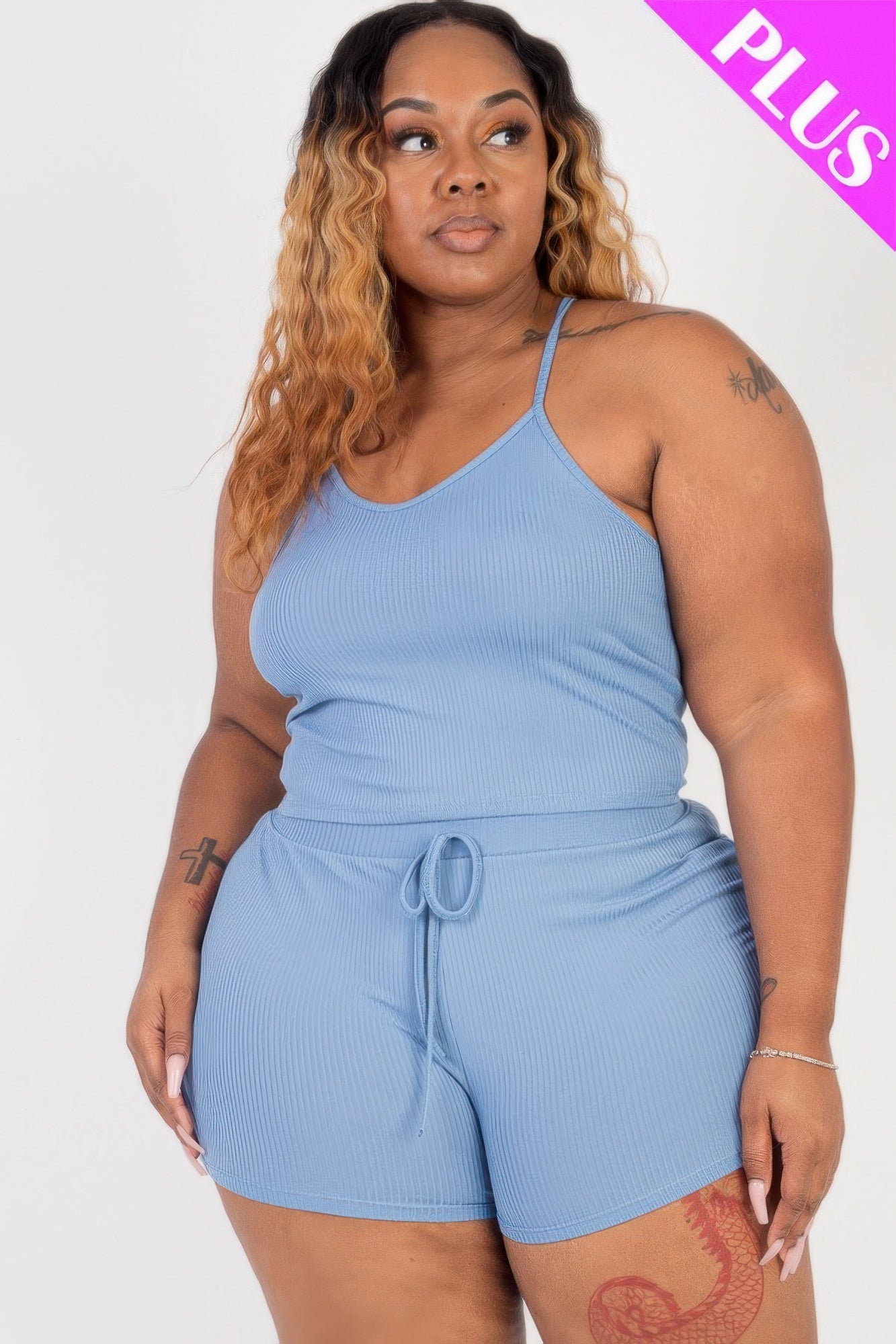 Ribbed Ease Cami Top & Shorts Set