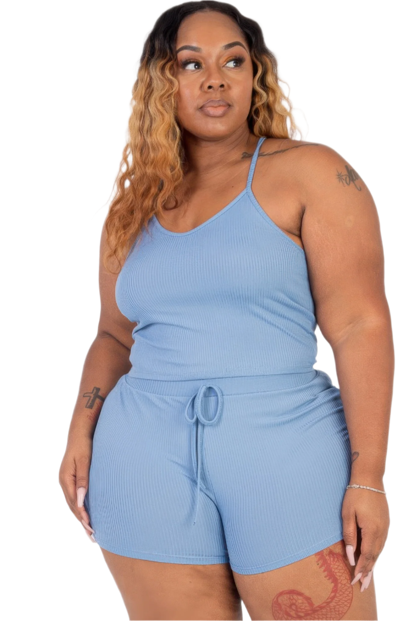 Ribbed Ease Cami Top & Shorts Set
