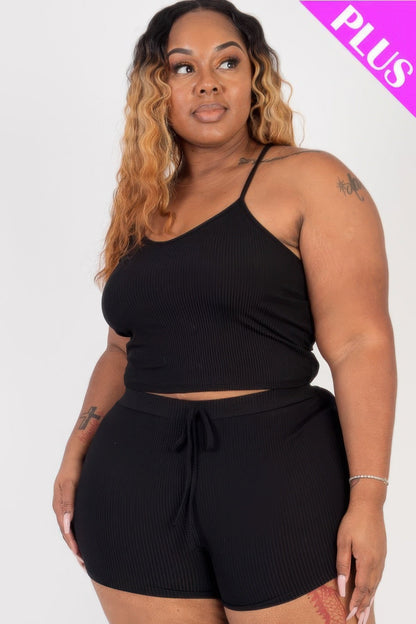Ribbed Ease Cami Top & Shorts Set
