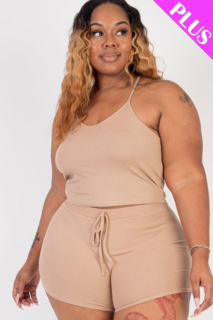Ribbed Ease Cami Top & Shorts Set