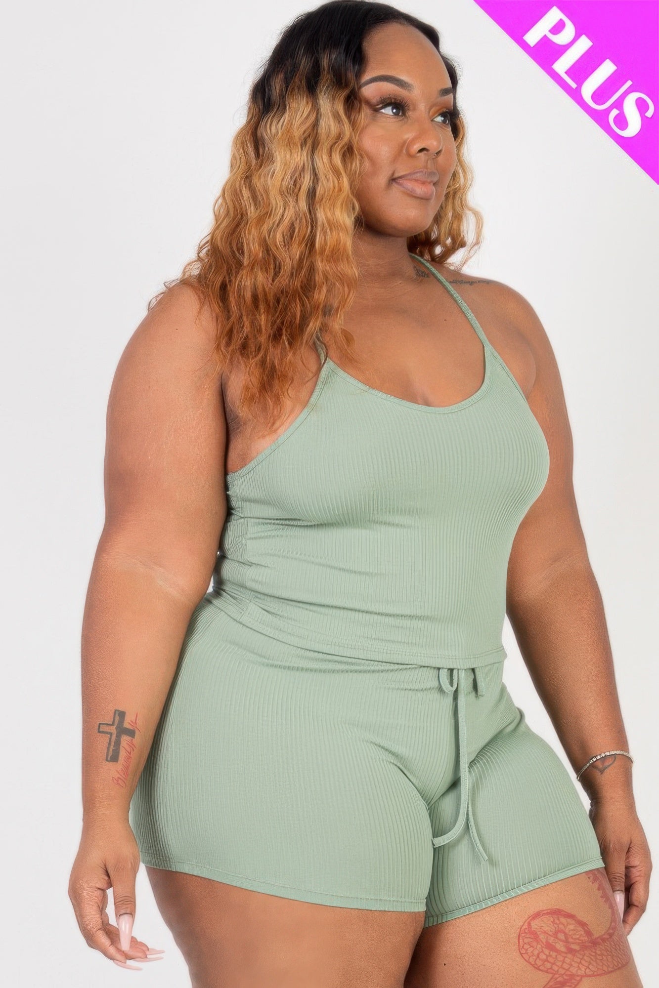 Ribbed Ease Cami Top & Shorts Set