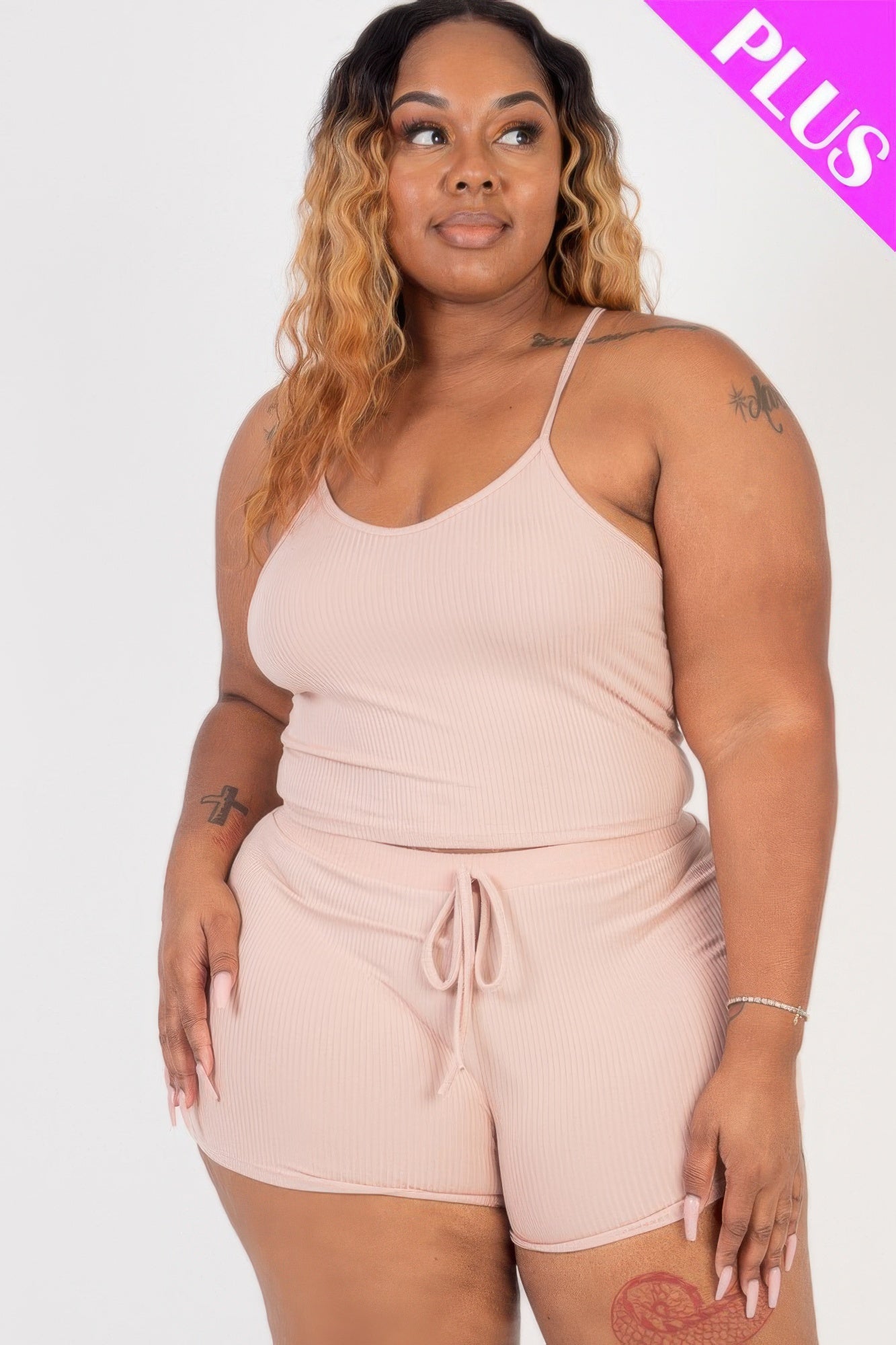 Ribbed Ease Cami Top & Shorts Set