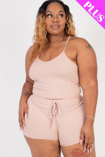Ribbed Ease Cami Top & Shorts Set
