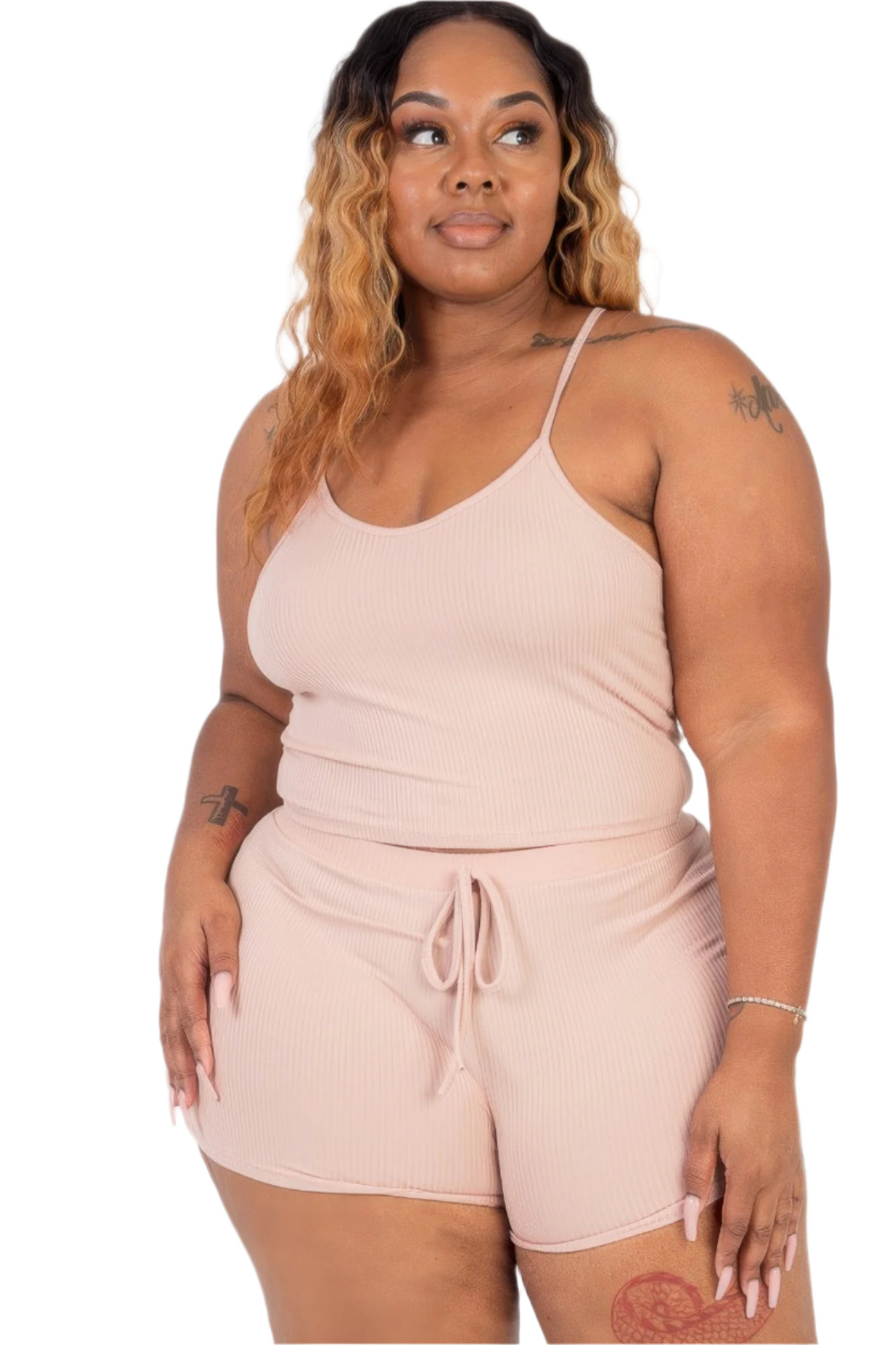 Ribbed Ease Cami Top & Shorts Set