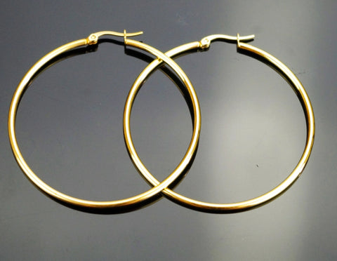 Picture of LARGE FLAT GOLD FILLED HOOP EARRING