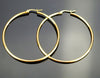 LARGE FLAT GOLD FILLED HOOP EARRING