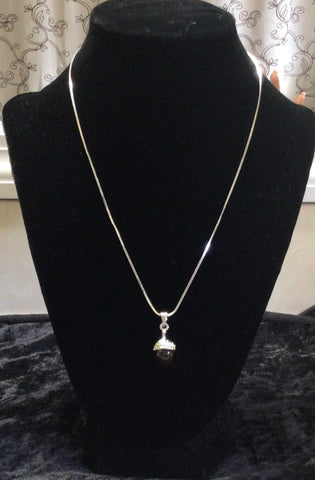 Picture of N222-RHODIUM OVERLAY NECKLACE WITH ACORN PENDANT