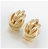 E987 ALLOY TWISTED GOLD EARRING