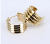 E88 SMOOTH ROUND GOLD WIDE HOOP EARRING