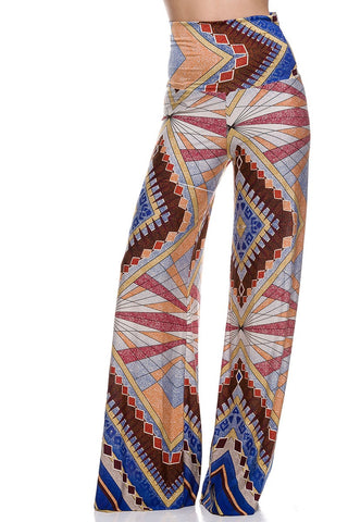 Picture of Abstract Printed High Waist Palazzo Pants
